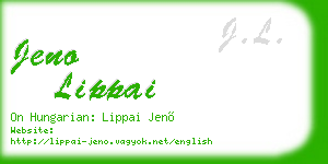 jeno lippai business card