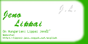 jeno lippai business card